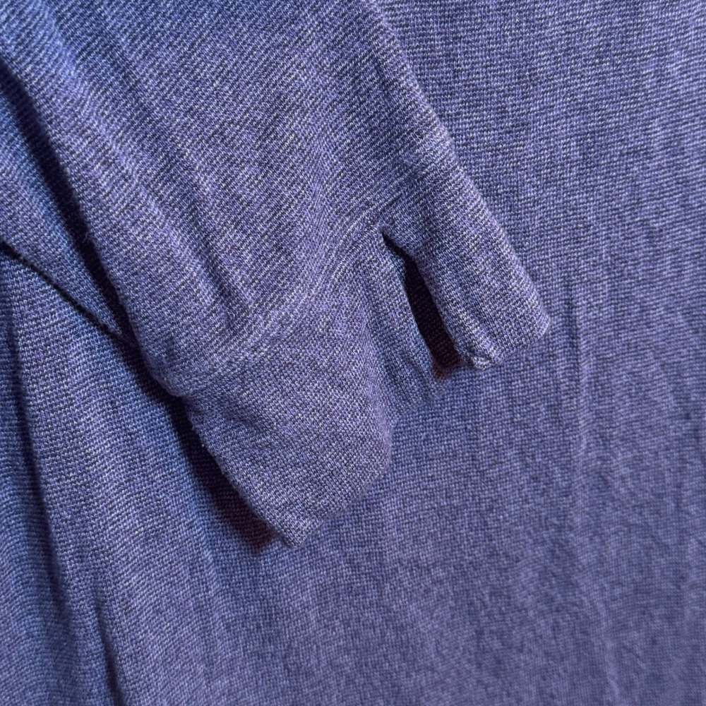 J Jill Wearever Collection Womens Medium Purple Heathered Knit 3/4 Sleeve Top - Picture 2 of 6
